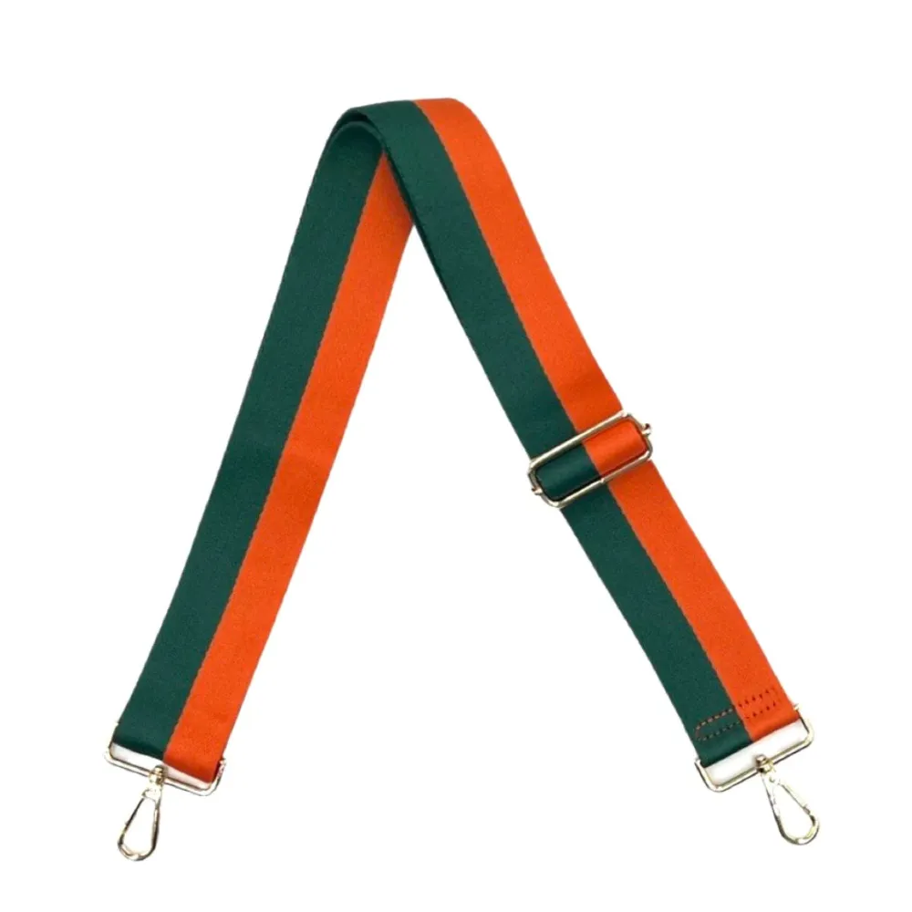 DUAL STRIPED GAMEDAY CANVAS ADJUSTABLE BAG STRAPS -22 COLORS