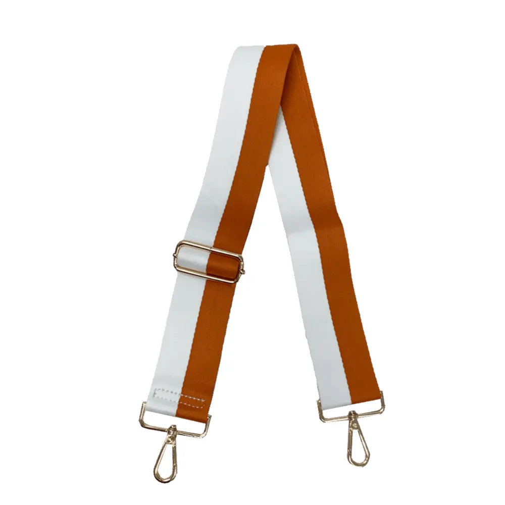 DUAL STRIPED GAMEDAY CANVAS ADJUSTABLE BAG STRAPS -22 COLORS