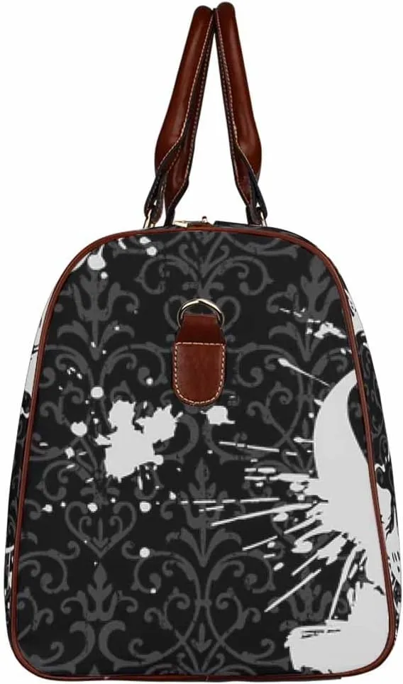 Duffle Bag For Travel Women Skull And Paint Foldable Travel Duffel Bag Tote Carry On Luggage Duffle Overnight For Women(Type-2,18.62"x 8.5"x 9.65")