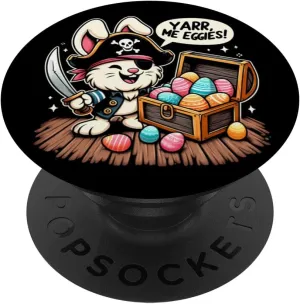Easter Bunny Pirate Tee Yarr Me Eggies - Funny Kids Egg Hunt PopSockets Standard PopGrip