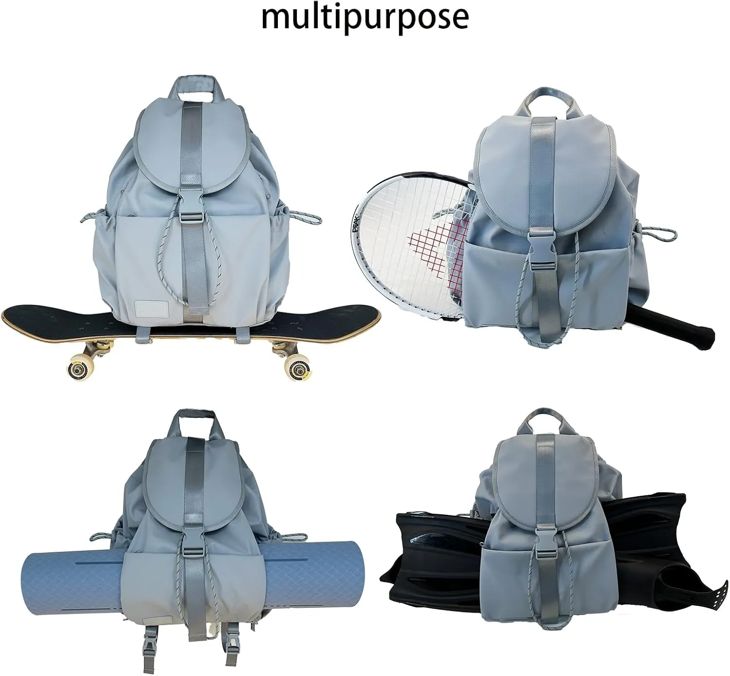 EKE Gym Laptop Yoga Tennis Backpack Sport Gift Versatile for Travel Commuting Swim Skateboard Badminton Casual Waterproof Women Men