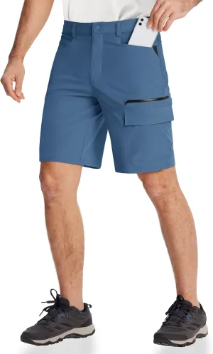 EKLENTSON Mens Outdoor Hiking Shorts Lightweight Quick Dry Casual Cargo Shorts Water Resistant with Pockets 10" Inseam
