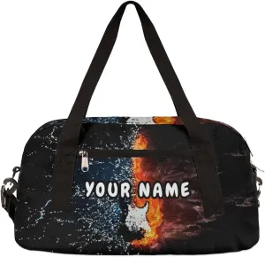 Electric Guitar Personalized Kids Duffel Bag for Girls Boys, Guitar Debris Custom Dance Bag Overnight Small Duffel Bag Carry On Weekend Sports Travel Bag for School Practice Gymnastics Ballet