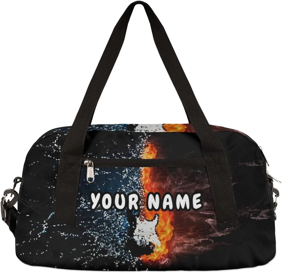 Electric Guitar Personalized Kids Duffel Bag for Girls Boys, Guitar Debris Custom Dance Bag Overnight Small Duffel Bag Carry On Weekend Sports Travel Bag for School Practice Gymnastics Ballet