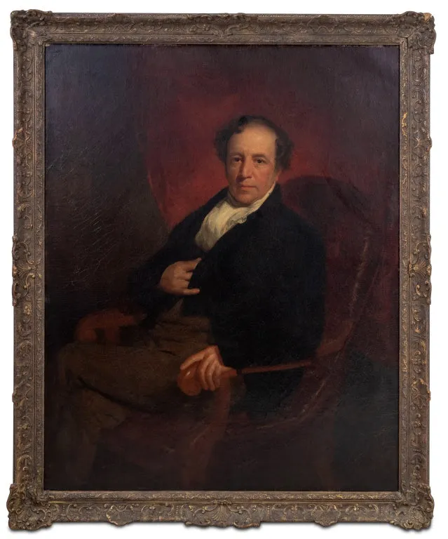 English School Portrait of Gentleman Oil on Canvas