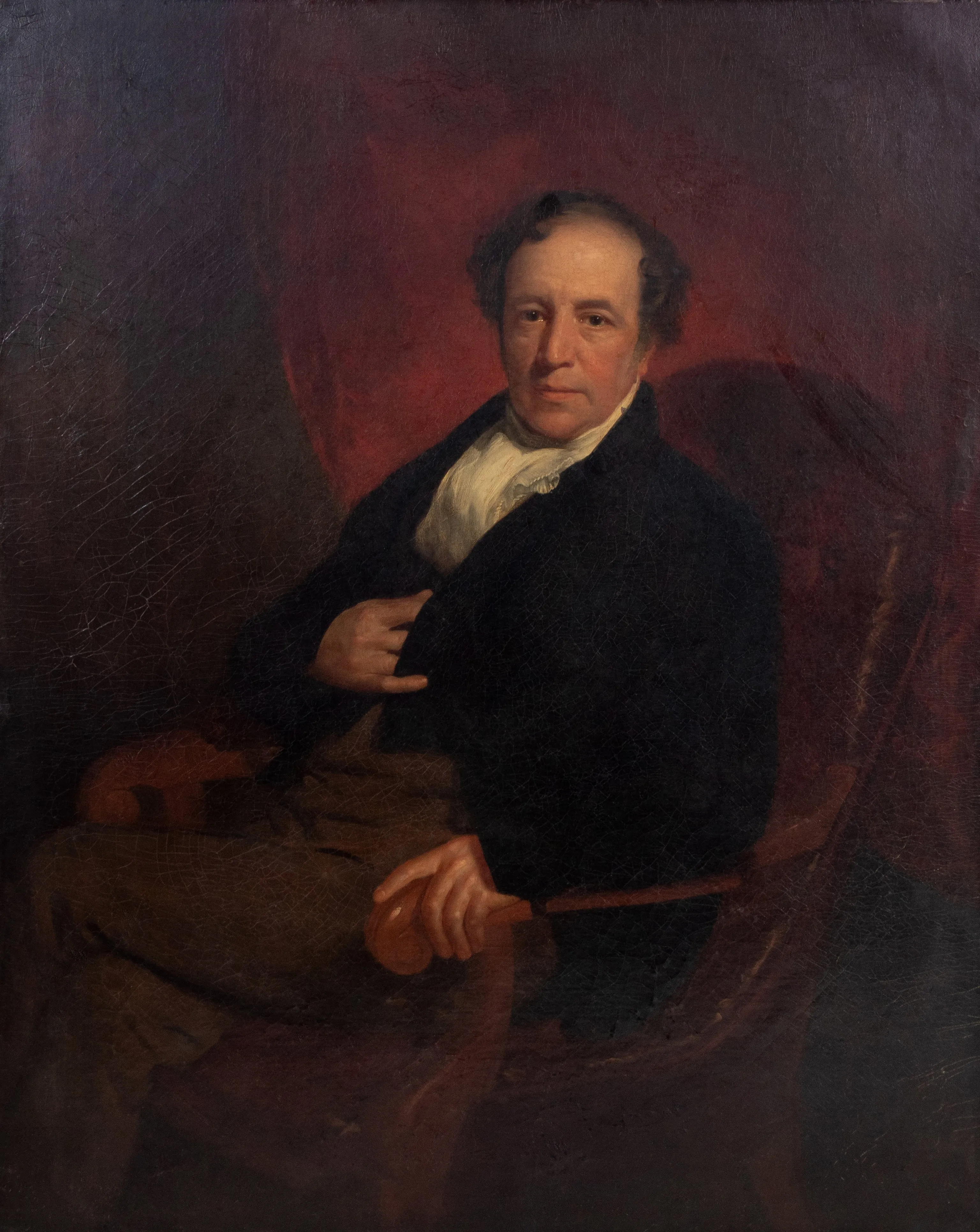 English School Portrait of Gentleman Oil on Canvas