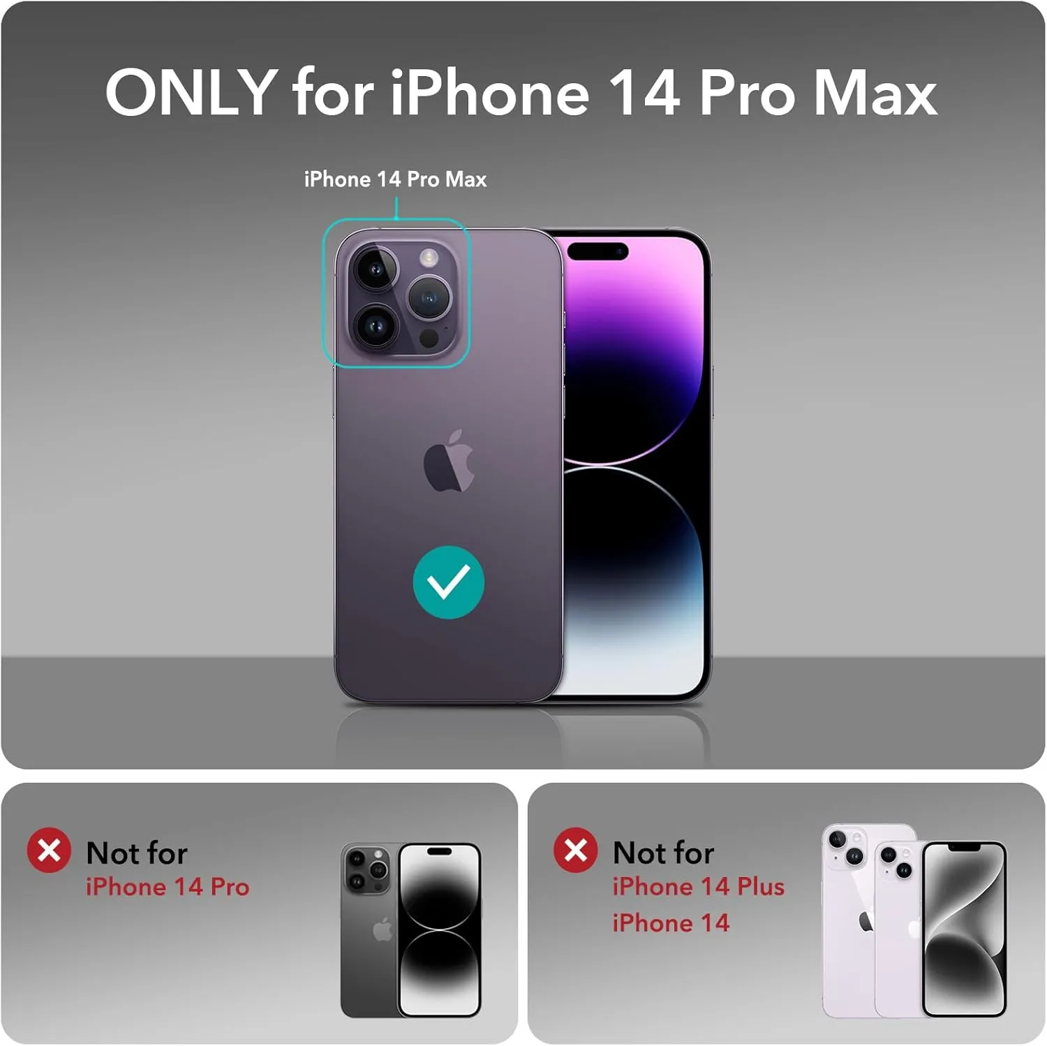 ESR for iPhone 14 Pro Max Case, Compatible with MagSafe, Shockproof Military-Grade Protection, Yellowing Resistant, Magnetic Classic Hybrid Case (HaloLock), Clear Green
