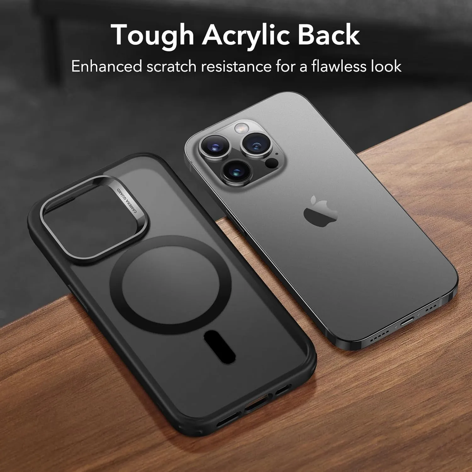 ESR Military-Grade MagSafe Compatible Shockproof Yellowing Resistant Magnetic Case for iPhone 14 Pro Max, Frosted Black