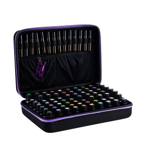 Essential Oil Storage Organizer Carrying Case Holder Case 70 Roller Bottles for 5/10/15/20ml with Free Labels Opener Premium Aromatherapy Hand Travel Bag Suitable Nail Polish for Drawer(70)