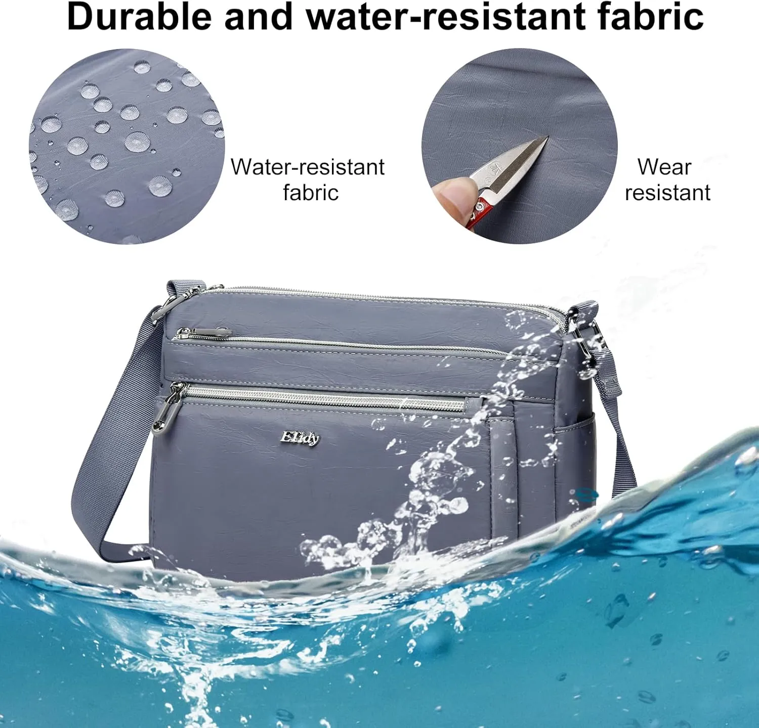 ETidy Casual Nylon Shoulder Bag For Women Waterproof Lightweight Crossbody Purse Hobo Bag