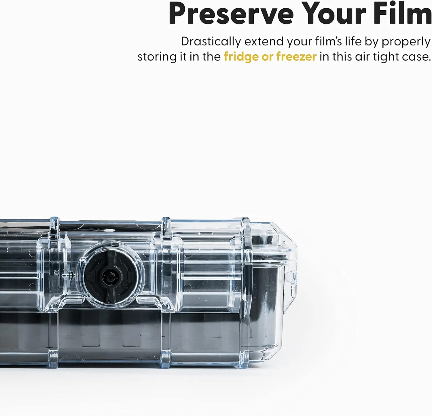 Evergreen 120mm Film Storage Case | Holds 18 Rolls of Medium Format Film | Preserve and Protect Your Film | Waterproof, Crushproof, & Freezer Safe (Film Not Included) (Clear)