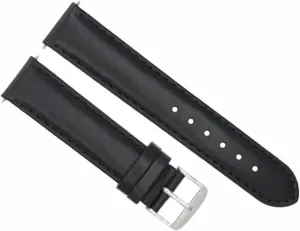Ewatchparts 24mm Smooth Leather Band Strap Watch Band Compatible With 45mm Anonimo Nautilo Watch Black
