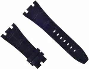 Ewatchparts 28mm Ap Leather Band Strap Compatible With 42mm Audemars Piguet Royal Oak Offshore Black