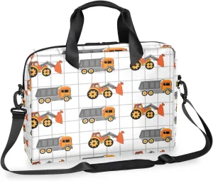 Excavator Tractor Machinery Trucks Laptop Sleeve Case 14 15 15.6 inch, Excavator Tractor Machinery Trucks Laptop Briefcase Shoulder Bag Waterproof Travel Computer Cover Carrying Bags