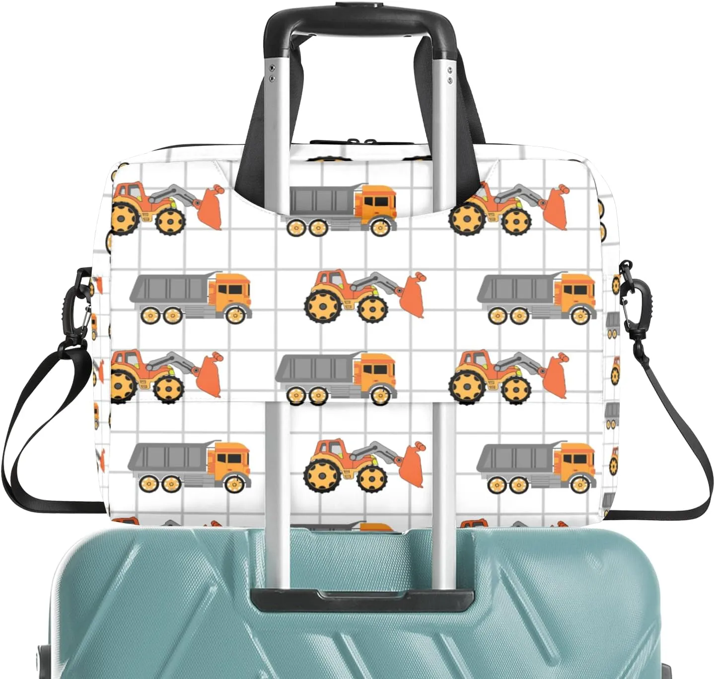 Excavator Tractor Machinery Trucks Laptop Sleeve Case 14 15 15.6 inch, Excavator Tractor Machinery Trucks Laptop Briefcase Shoulder Bag Waterproof Travel Computer Cover Carrying Bags