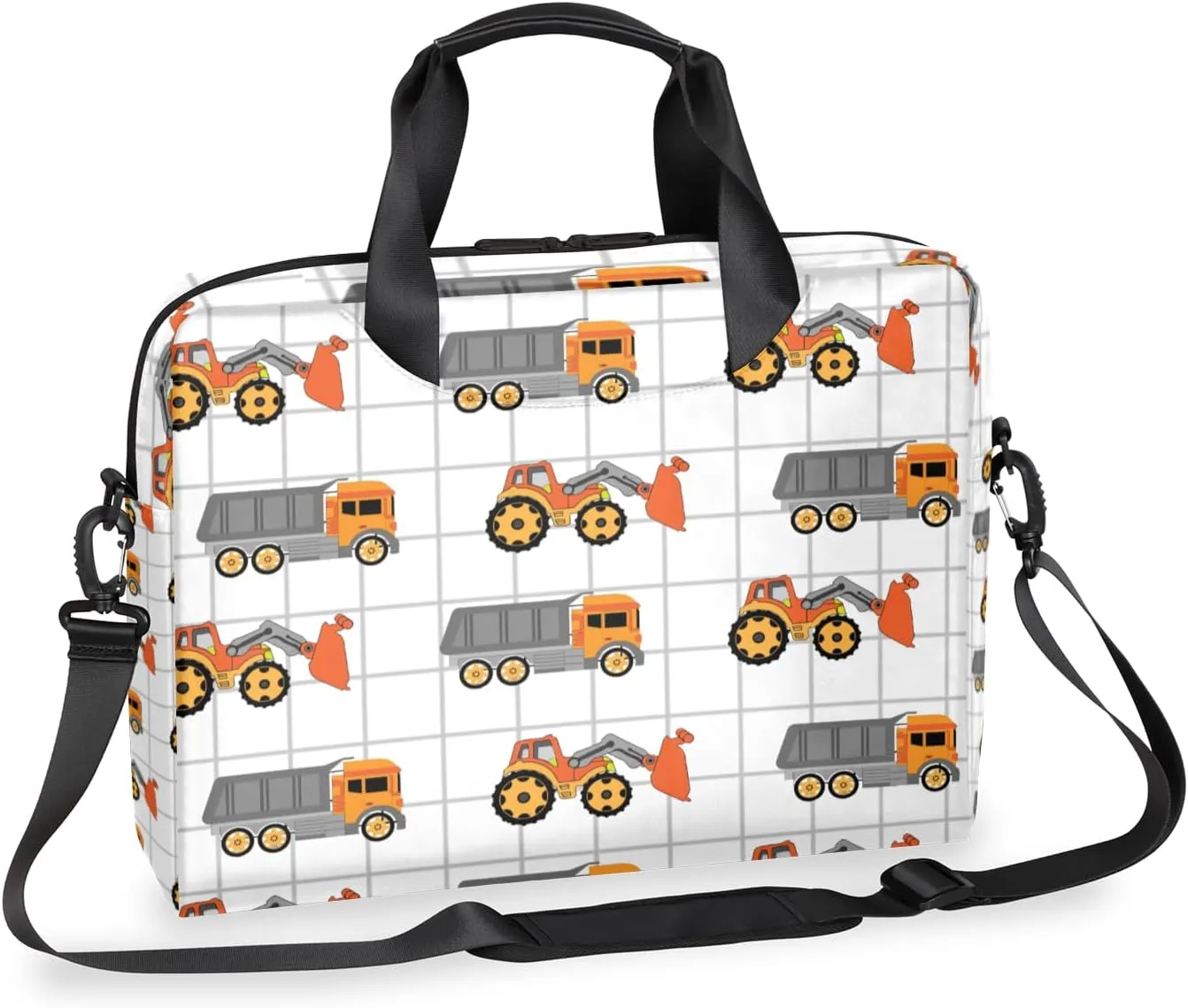 Excavator Tractor Machinery Trucks Laptop Sleeve Case 14 15 15.6 inch, Excavator Tractor Machinery Trucks Laptop Briefcase Shoulder Bag Waterproof Travel Computer Cover Carrying Bags