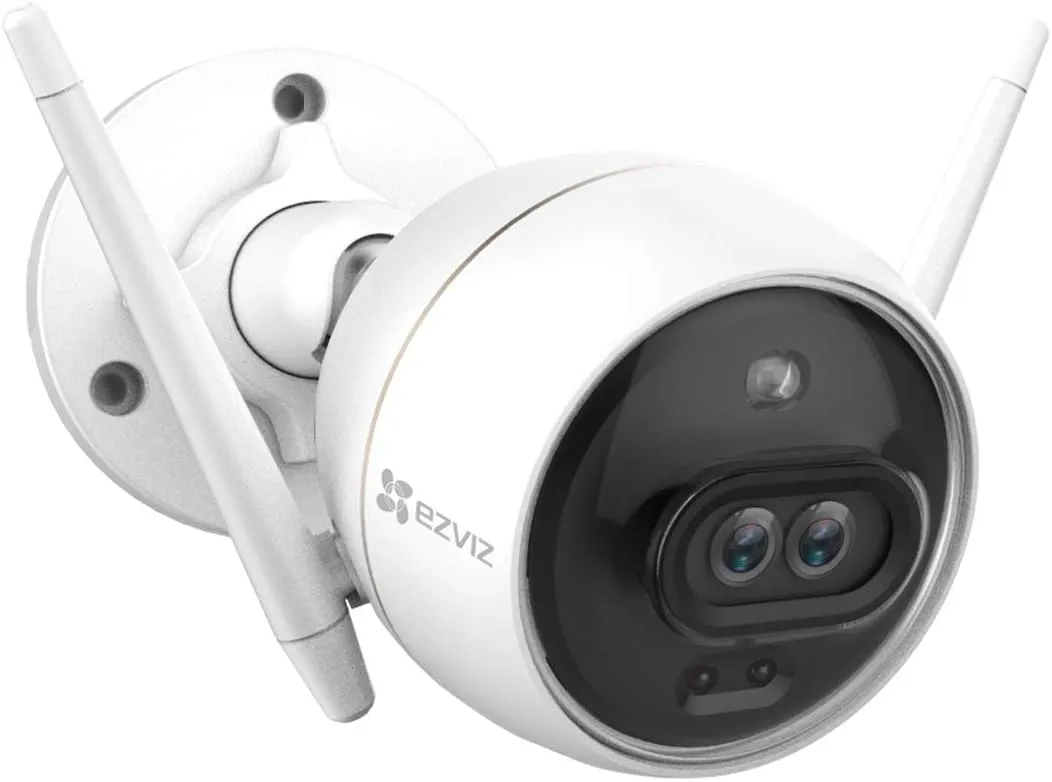 EZVIZ Outdoor Security Camera Dual Lens 1080P, Excellent Color Night Vision, Active Light & Siren Alarm with PIR Motion Detection, Weather Proof, Two-way Talk, Dual Lens Security Camera(C3X) (Renewed)
