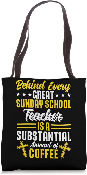 Faithful Servant Coffee Christian Sunday School Teacher Tote Bag