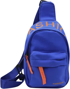 Fashion Chest Sling Bag for Little Boys Kids Mini Canvas Crossbody Bag Casual Phone Chest Bag for Sport Travelling Hiking