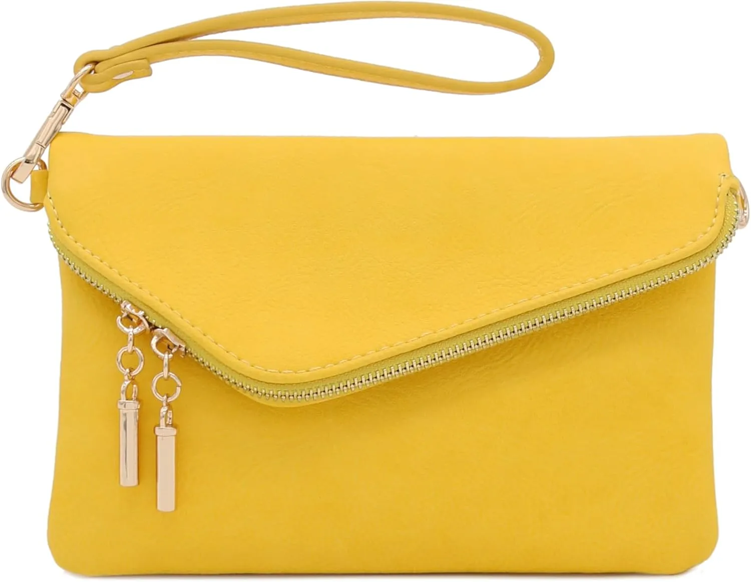 FashionPuzzle Envelope Wristlet Clutch Crossbody Bag with Chain Strap