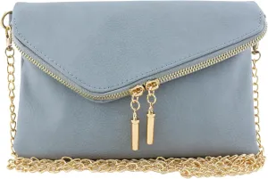 FashionPuzzle Envelope Wristlet Clutch Crossbody Bag with Chain Strap