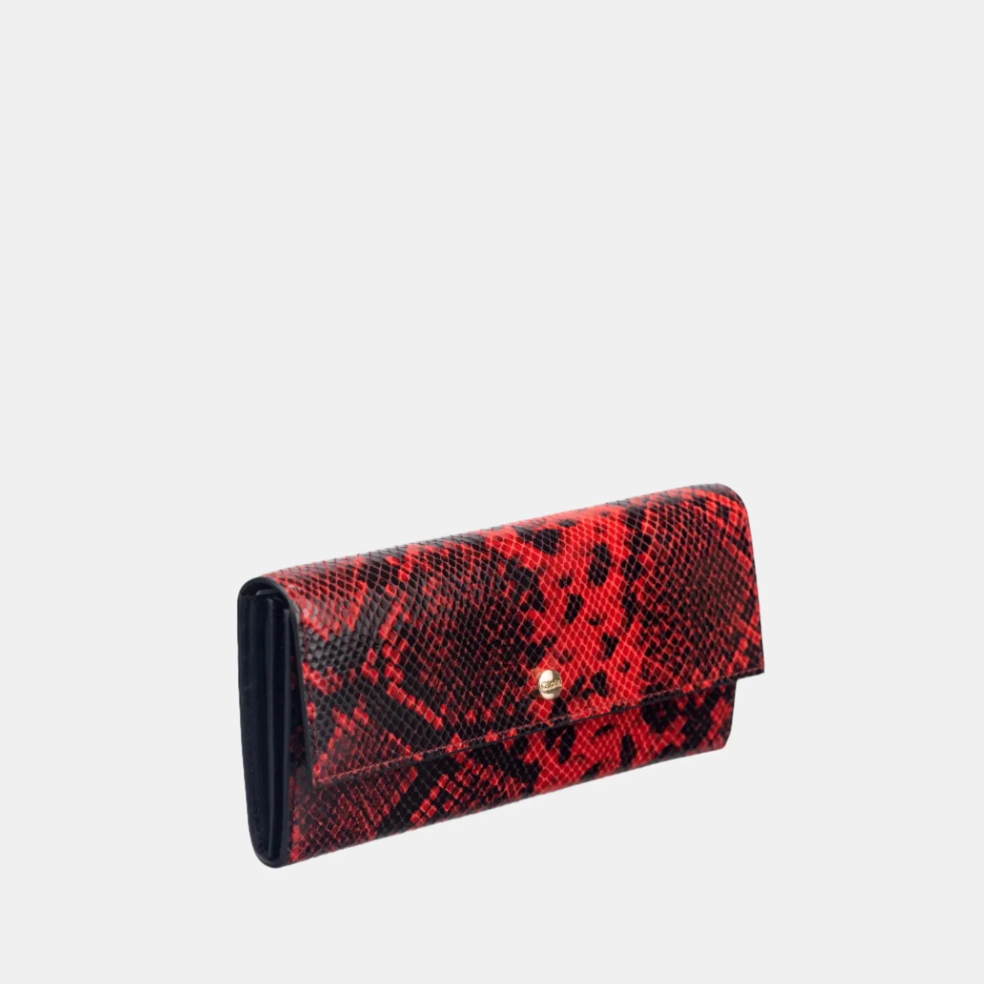 Faux Python Flapover Clutch