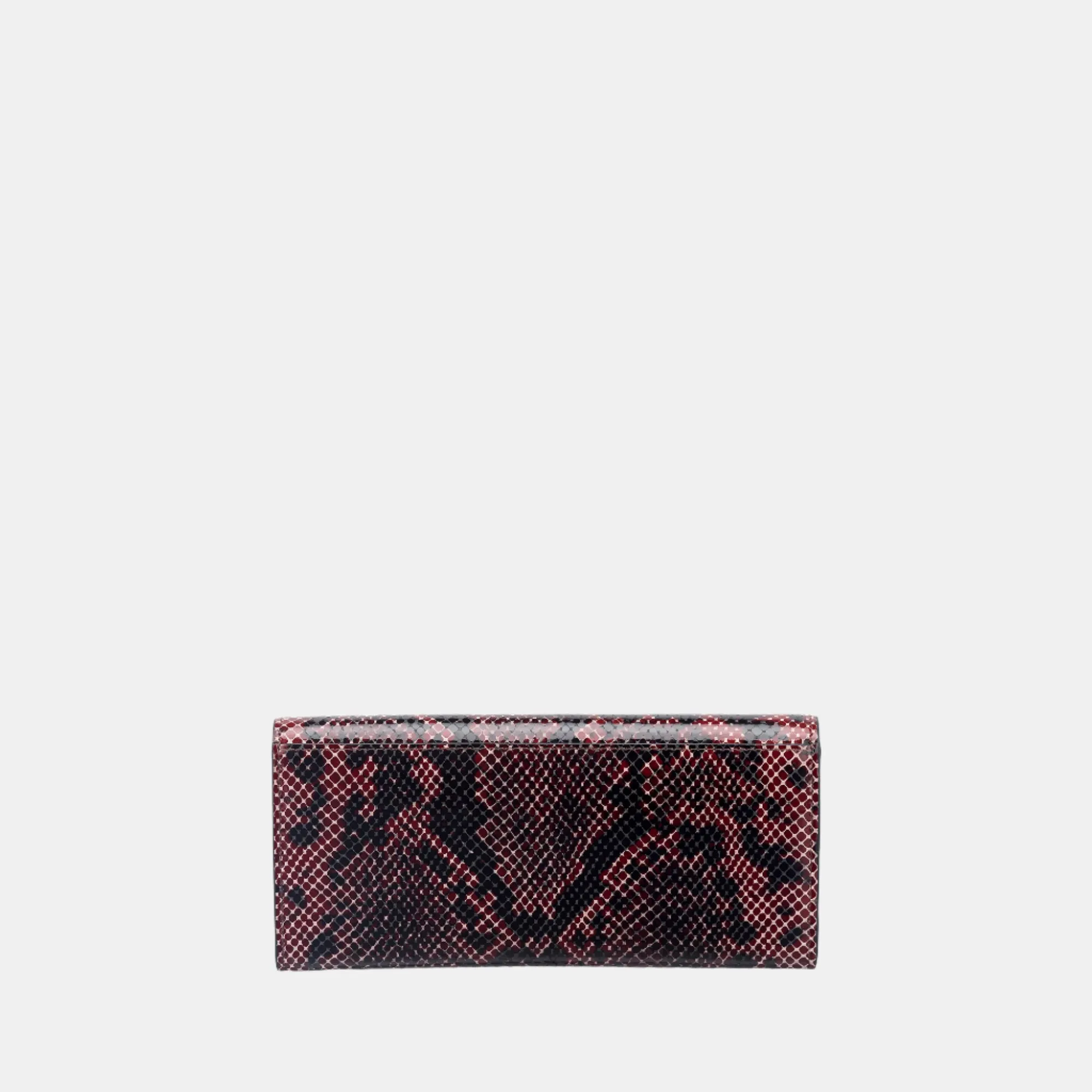 Faux Python Flapover Clutch