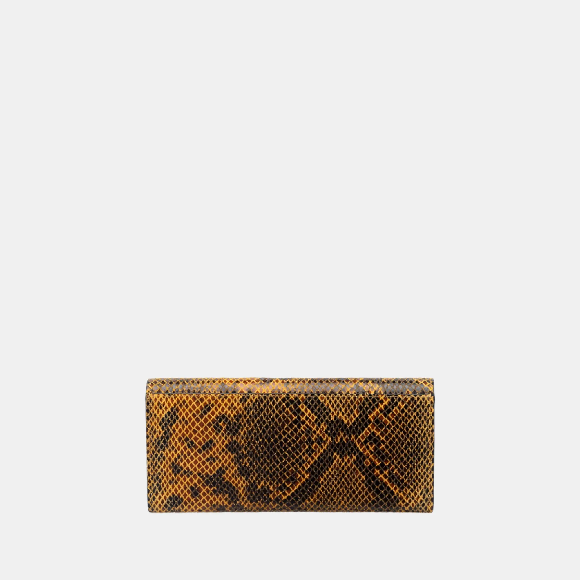 Faux Python Flapover Clutch