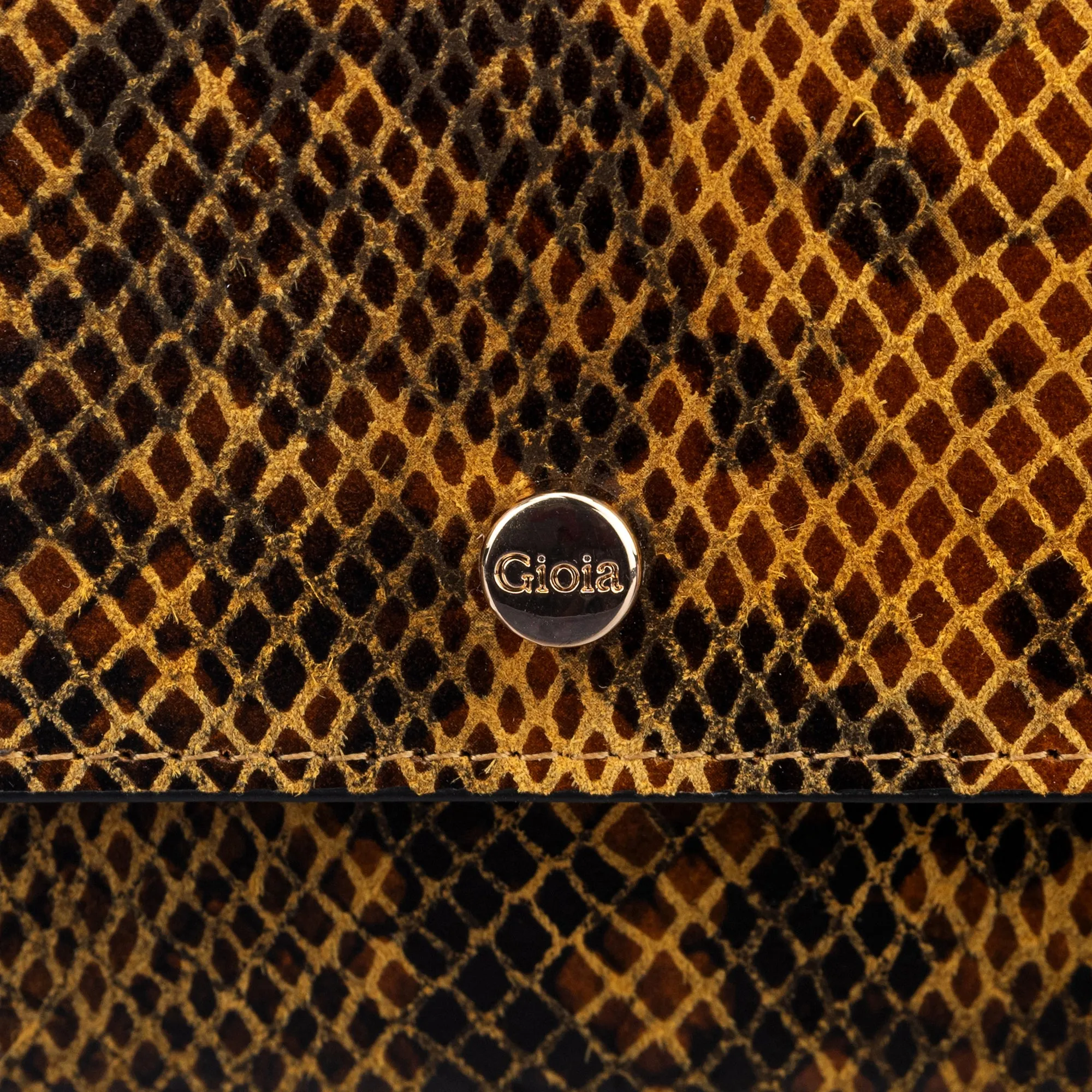 Faux Python Flapover Clutch