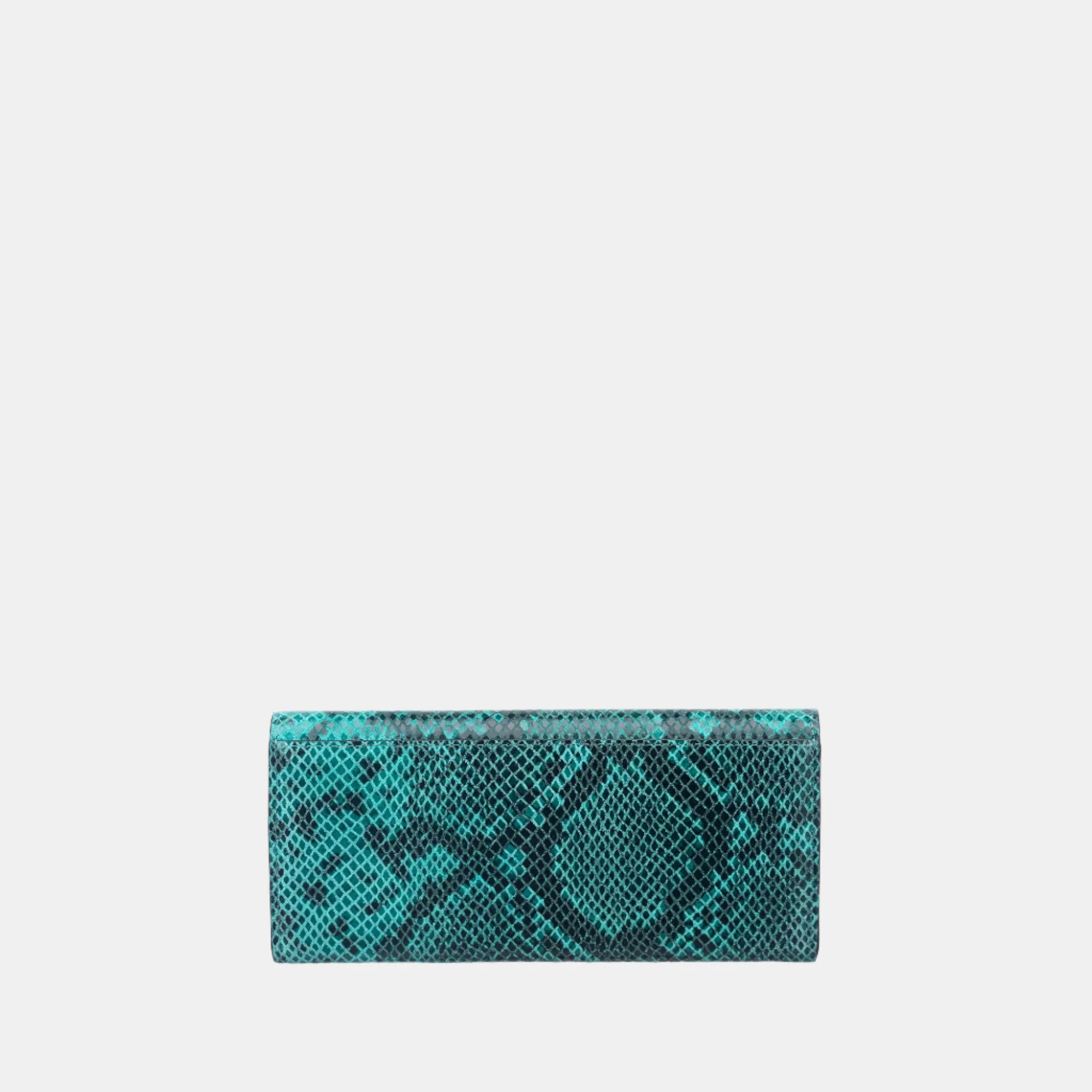 Faux Python Flapover Clutch