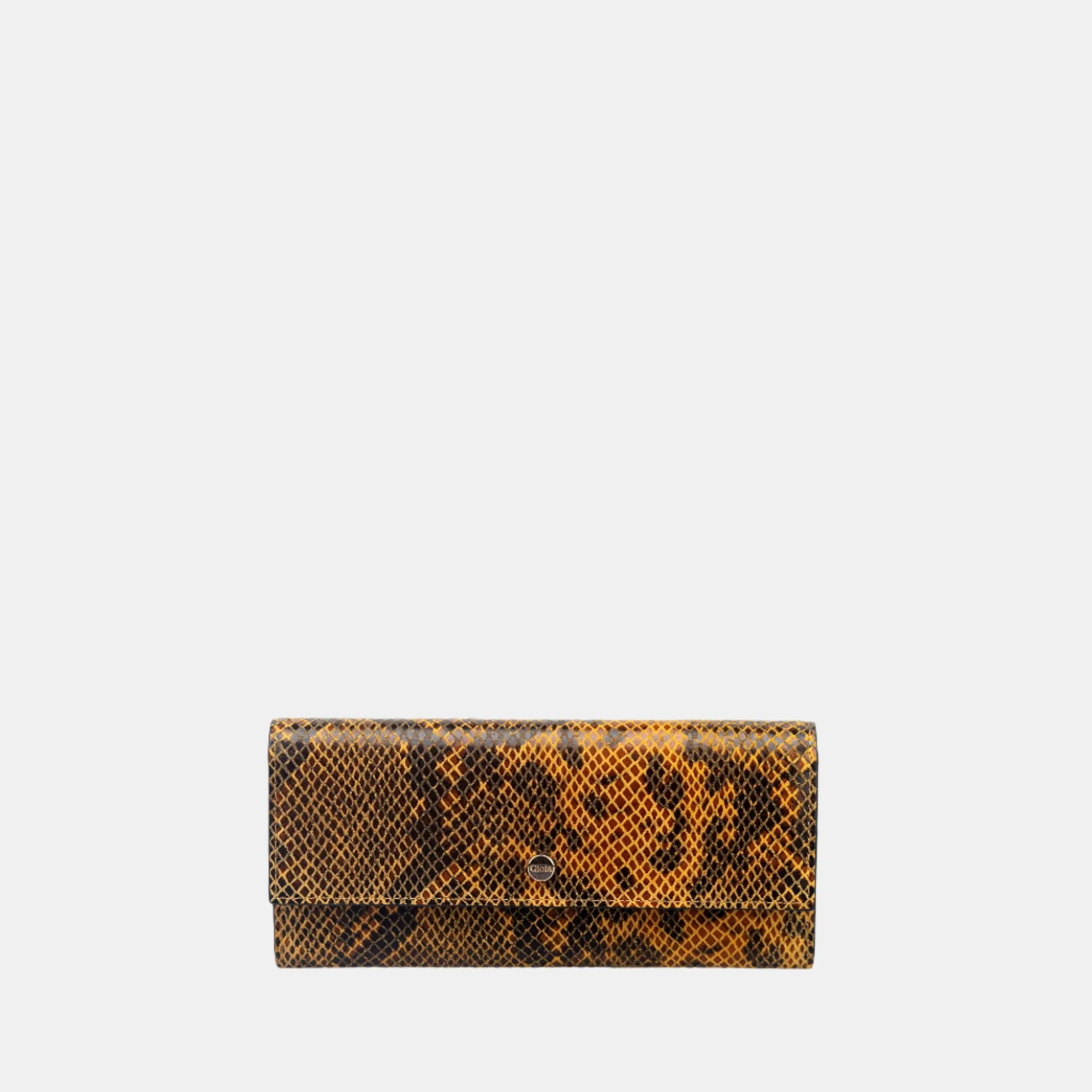 Faux Python Flapover Clutch