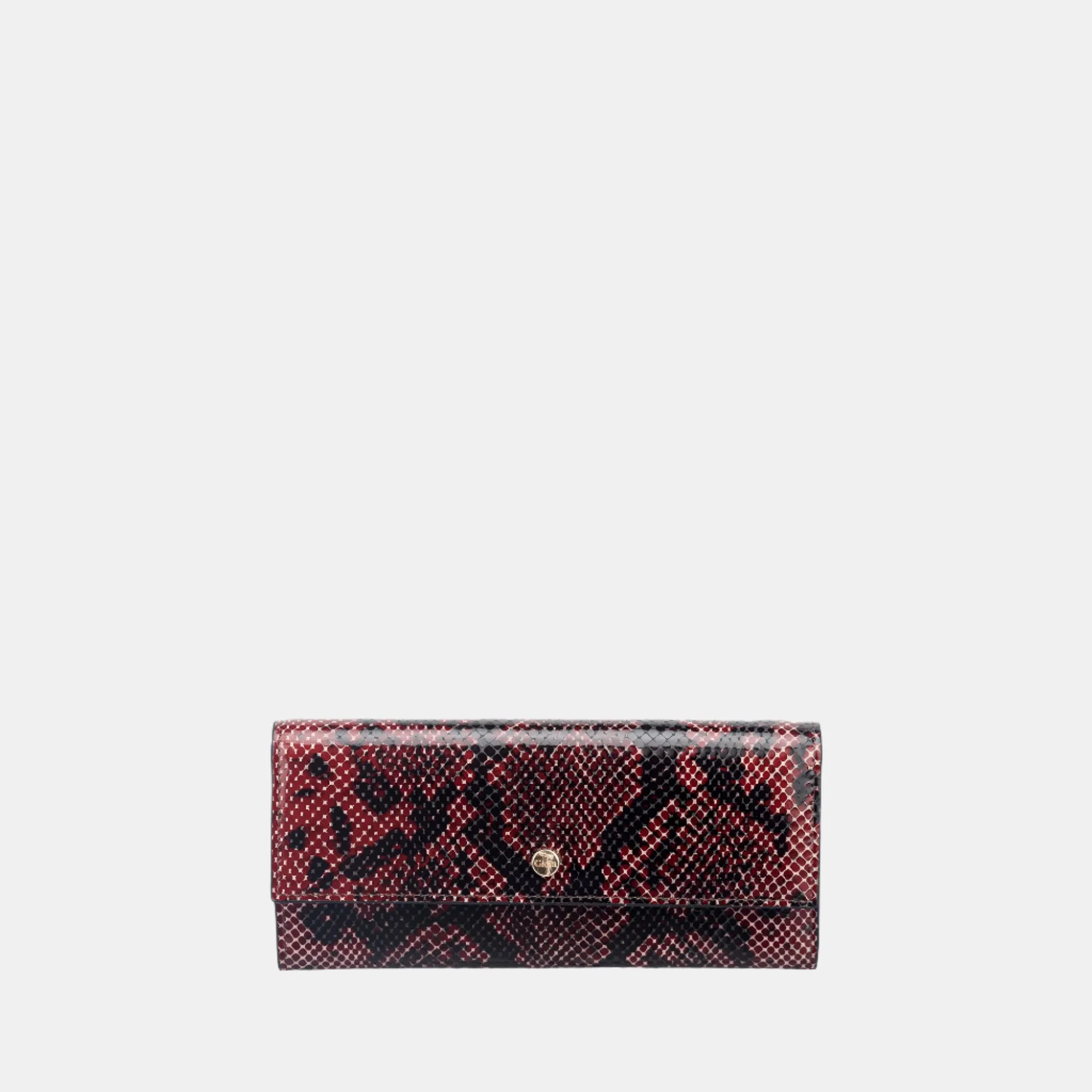 Faux Python Flapover Clutch