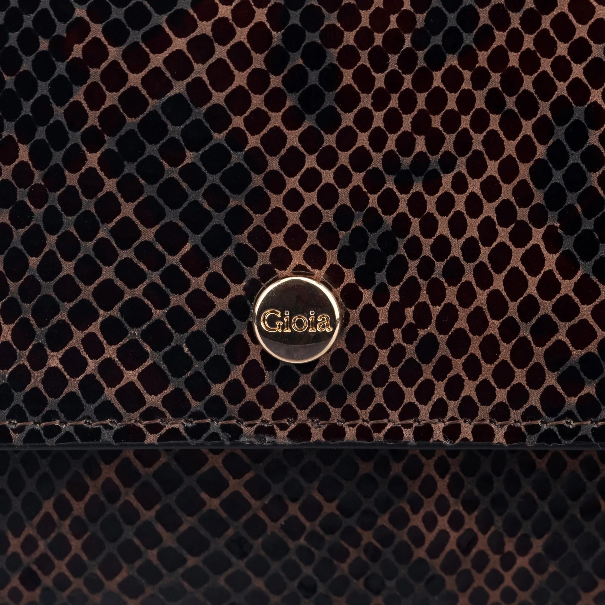 Faux Python Flapover Clutch
