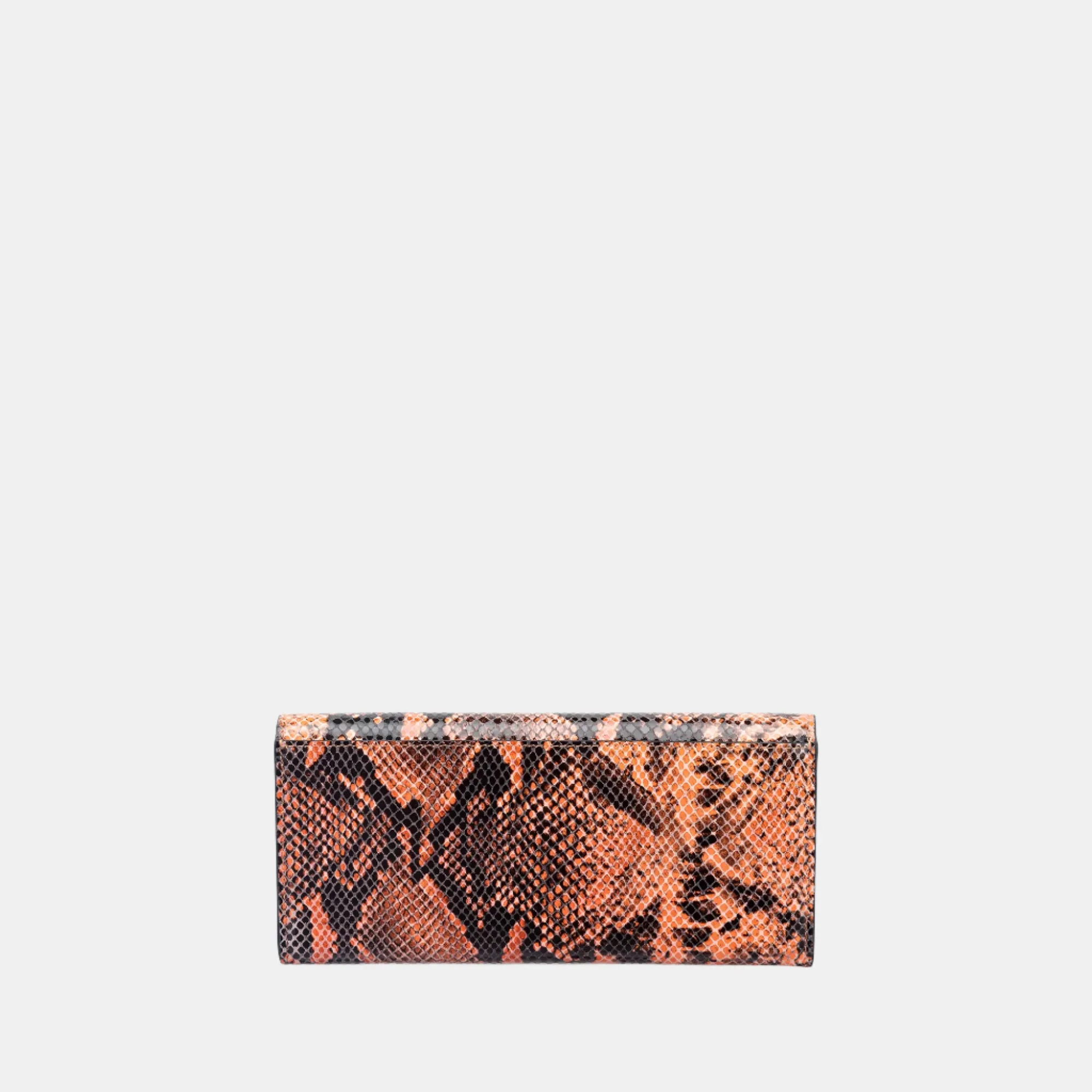 Faux Python Flapover Clutch
