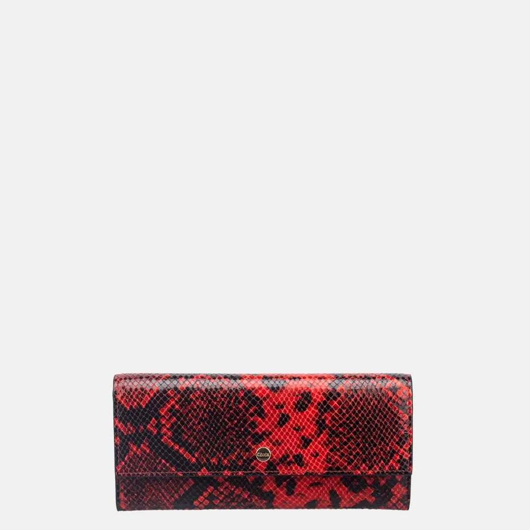 Faux Python Flapover Clutch