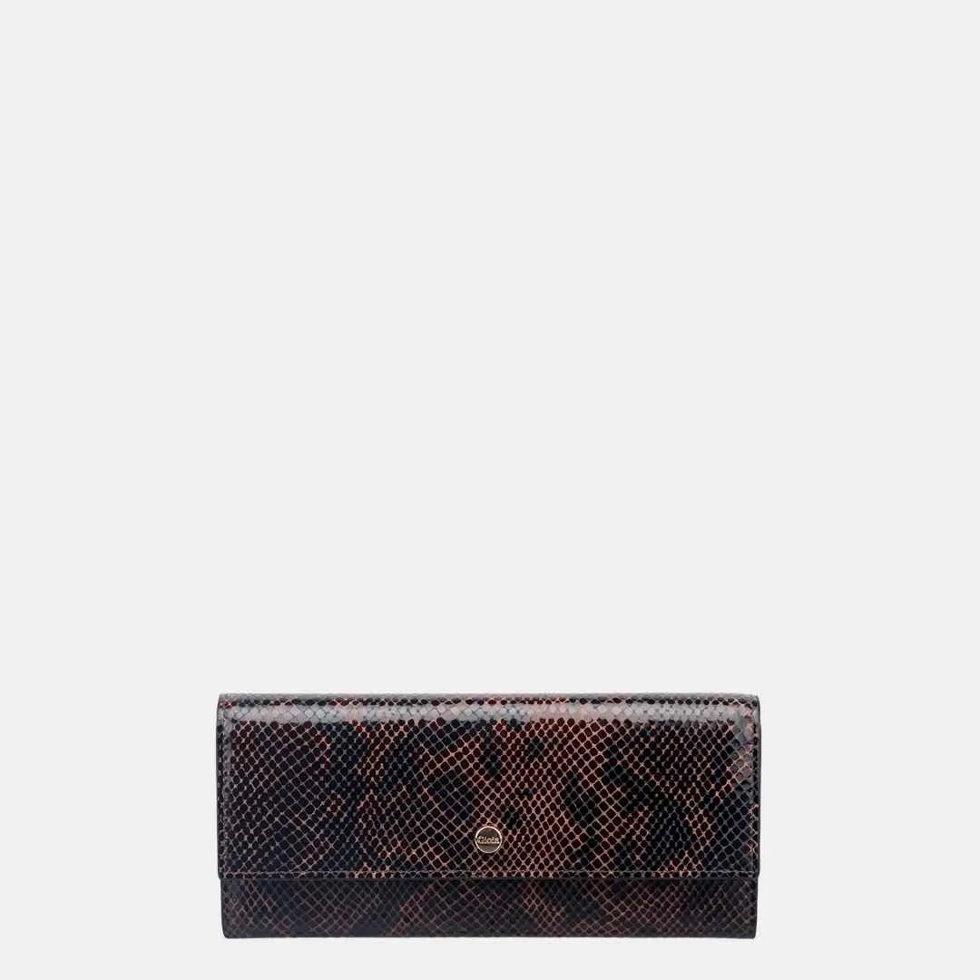 Faux Python Flapover Clutch