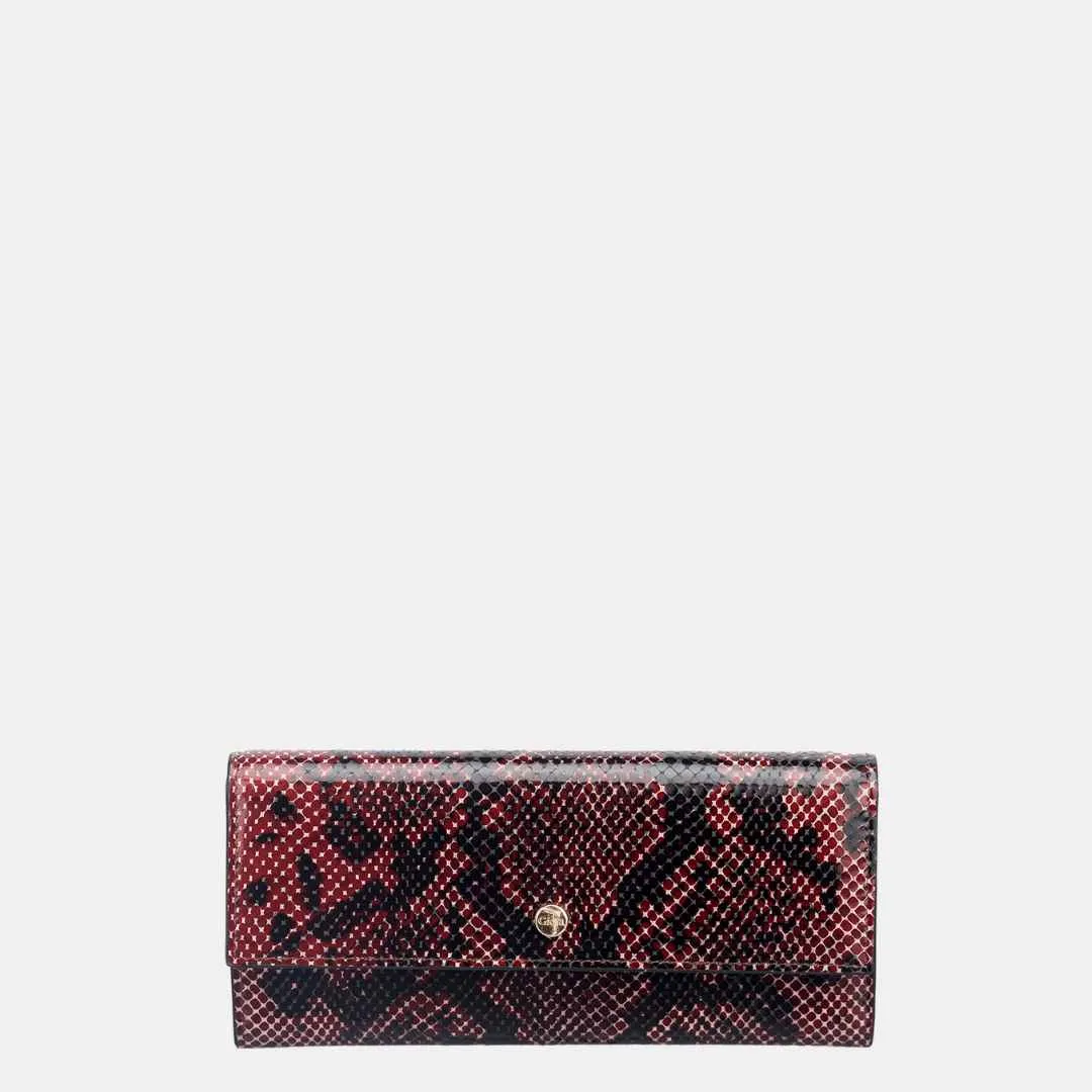 Faux Python Flapover Clutch