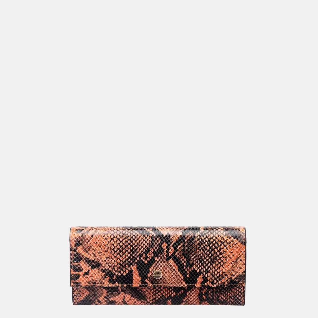 Faux Python Flapover Clutch