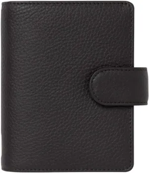 Filofax Norfolk Organizer, Pocket Size, Espresso - Soft, Full-Grain Leather, Six Rings, Week-to-View Calendar Diary, Multilingual, 2025 (C022667-25)