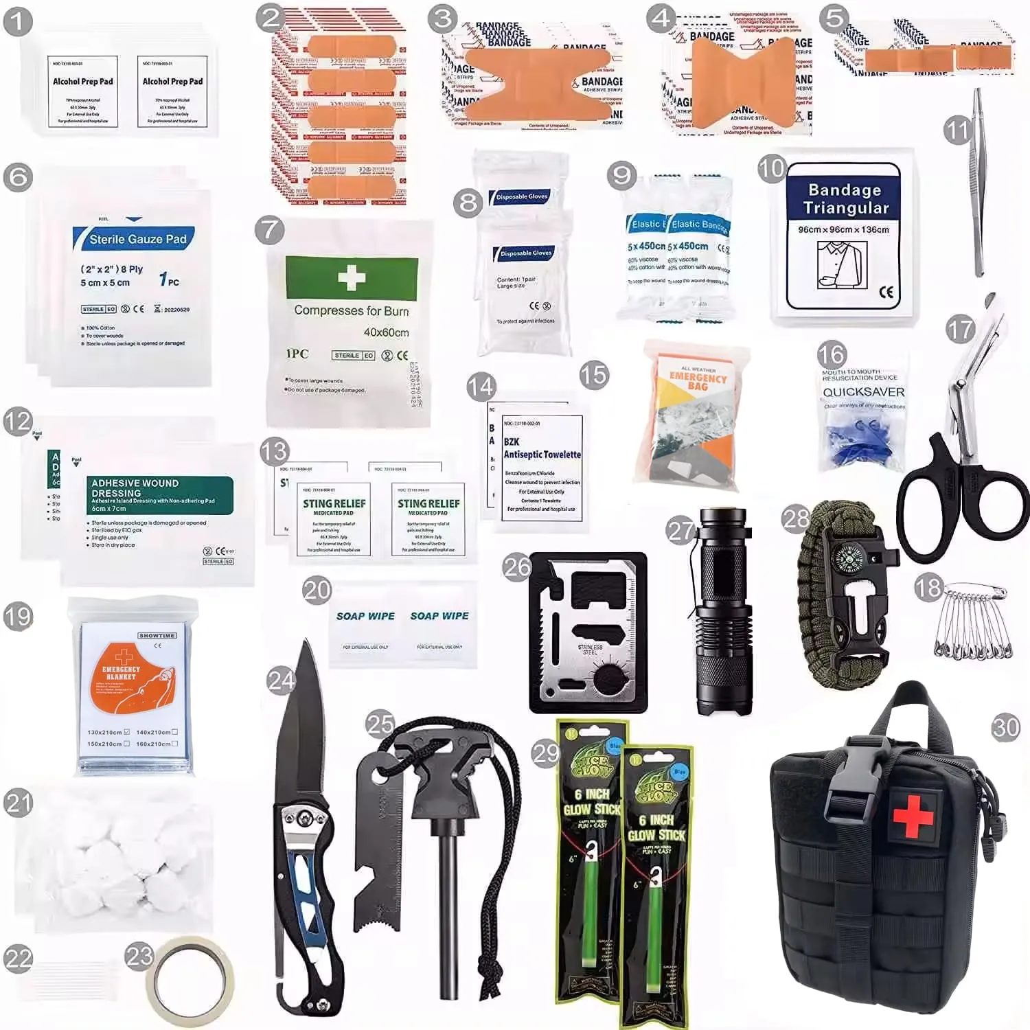 First aid Survival kit