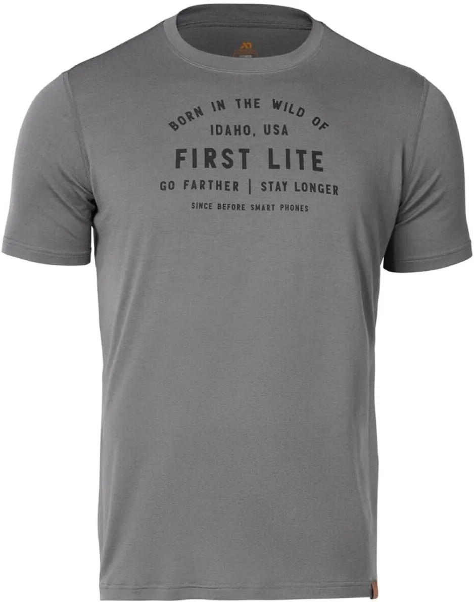 First Lite Men's Aerowool Tech Tee - Durable Merino Wool T-Shirt