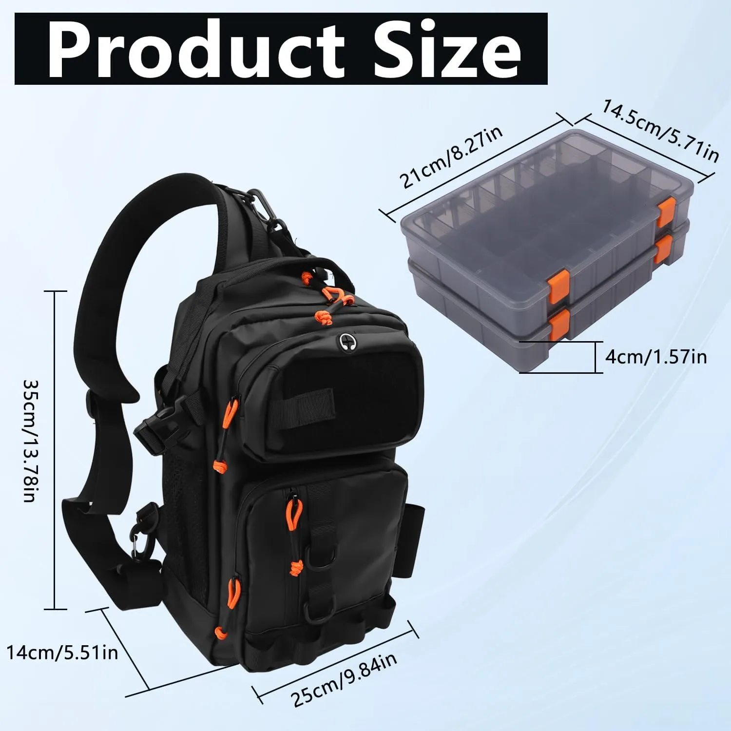 Fishing Backpack Tackle Storage Bag with 2 Tackle Boxes, Lightweight Outdoor Water-Resistant Fish Shoulder Bag Store Gear for Fishing(Black)