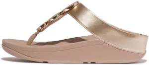 FitFlop Women's Halo Bead-Circle Metallic Toe-Post Sandals Wedge