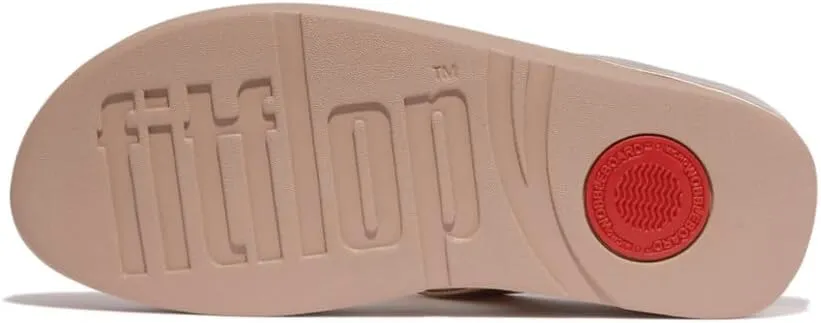 FitFlop Women's Halo Bead-Circle Metallic Toe-Post Sandals Wedge