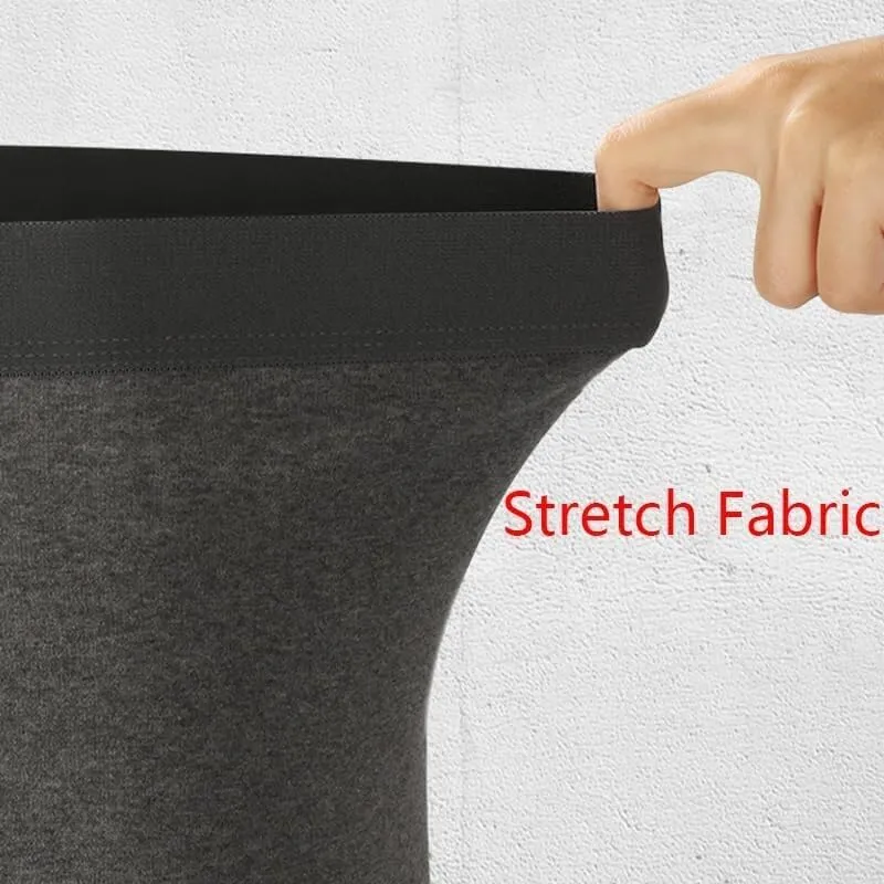 Fleece Lined Thermal Underwear for Men, Winter Underwear Boxer Briefs Soft Comfortable Thermal Compression Pants Men(3 pcs-a,Large)