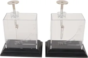 Foil Electroscope, Compact Foil Electroscope Demonstrator High Sensitity Foil Electrometer Scale Physics Science Experiment Kit for Teaching Aids Experiments