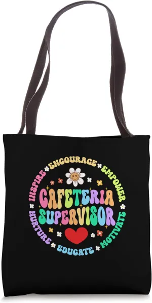 Food Services Crew Cafeteria Supervisor Helper School Squad Tote Bag