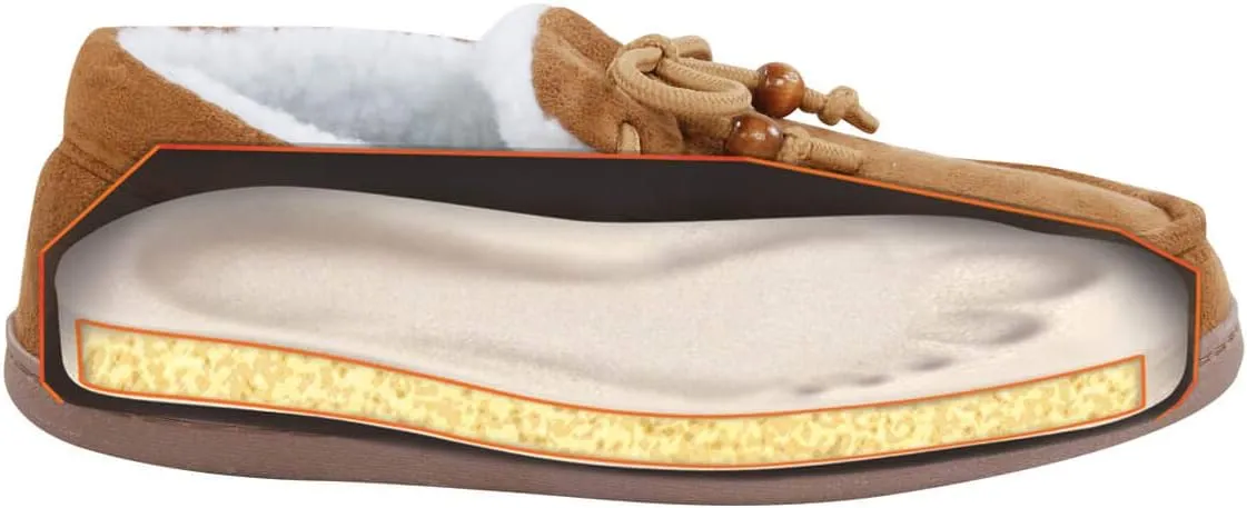 Fox Valley Traders Mens Indoor/Outdoor Memory Foam Moccasins