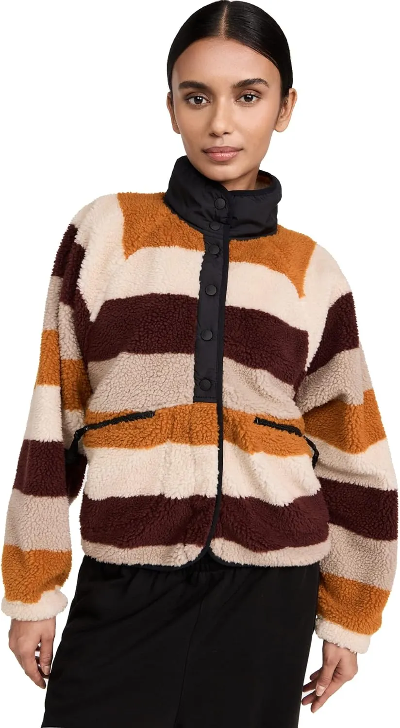 Free People Women's Rocky Ridge Jacket, Trail Blazer Combo, Stripe, L