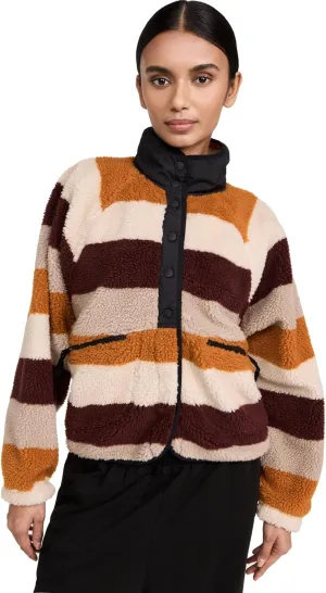 Free People Women's Rocky Ridge Jacket, Trail Blazer Combo, Stripe, L